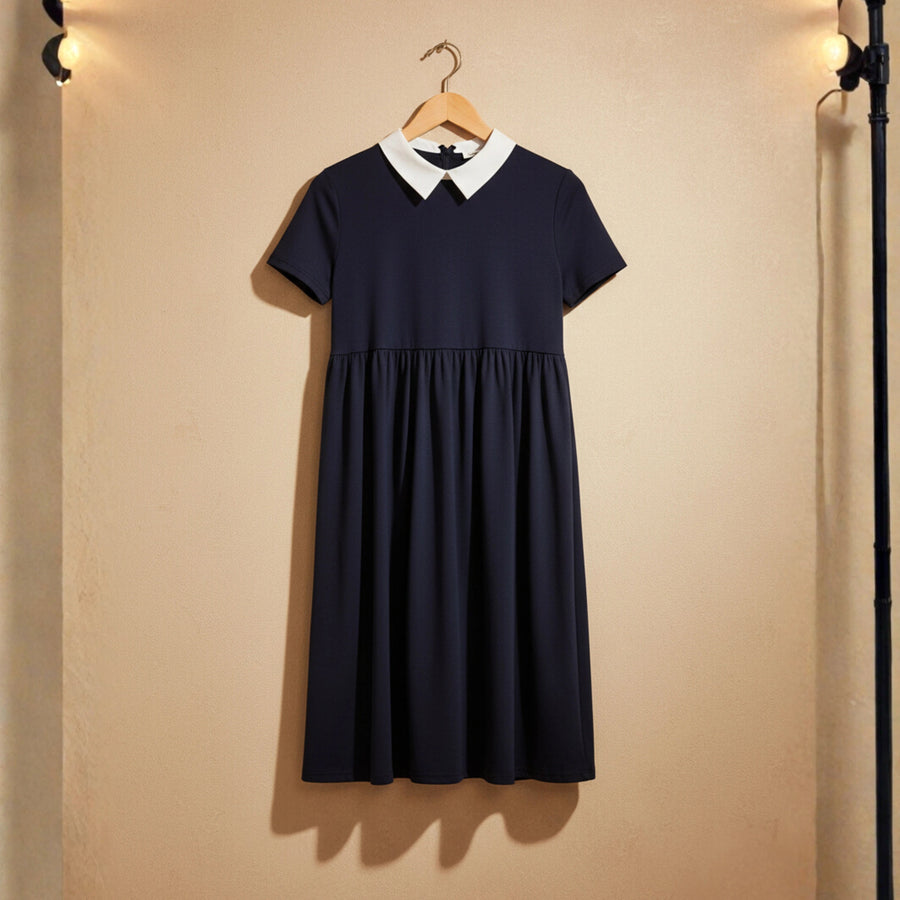 Contrast Peter Pan Collar Dress