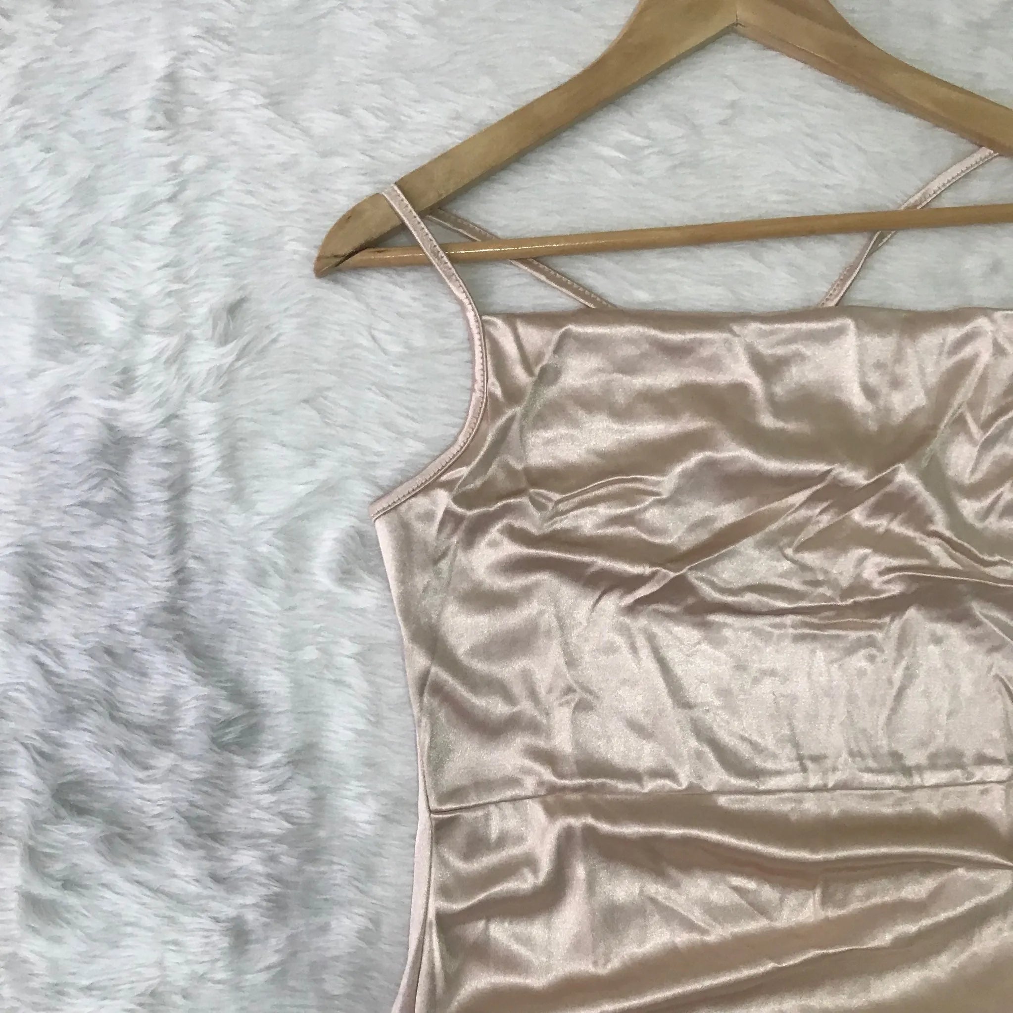 Criss Cross Backless Satin Bodycon (Code: 231) - BlackBole