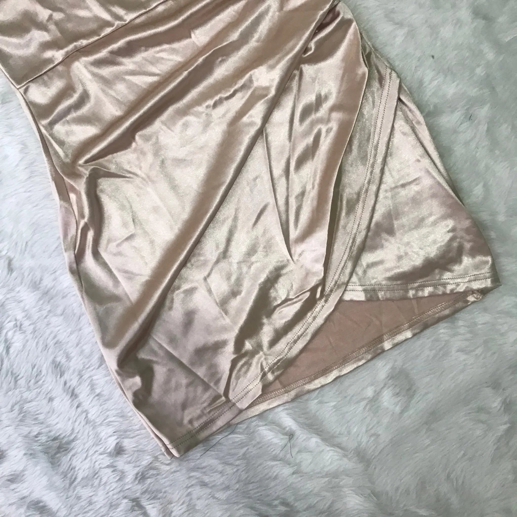 Criss Cross Backless Satin Bodycon (Code: 231) - BlackBole