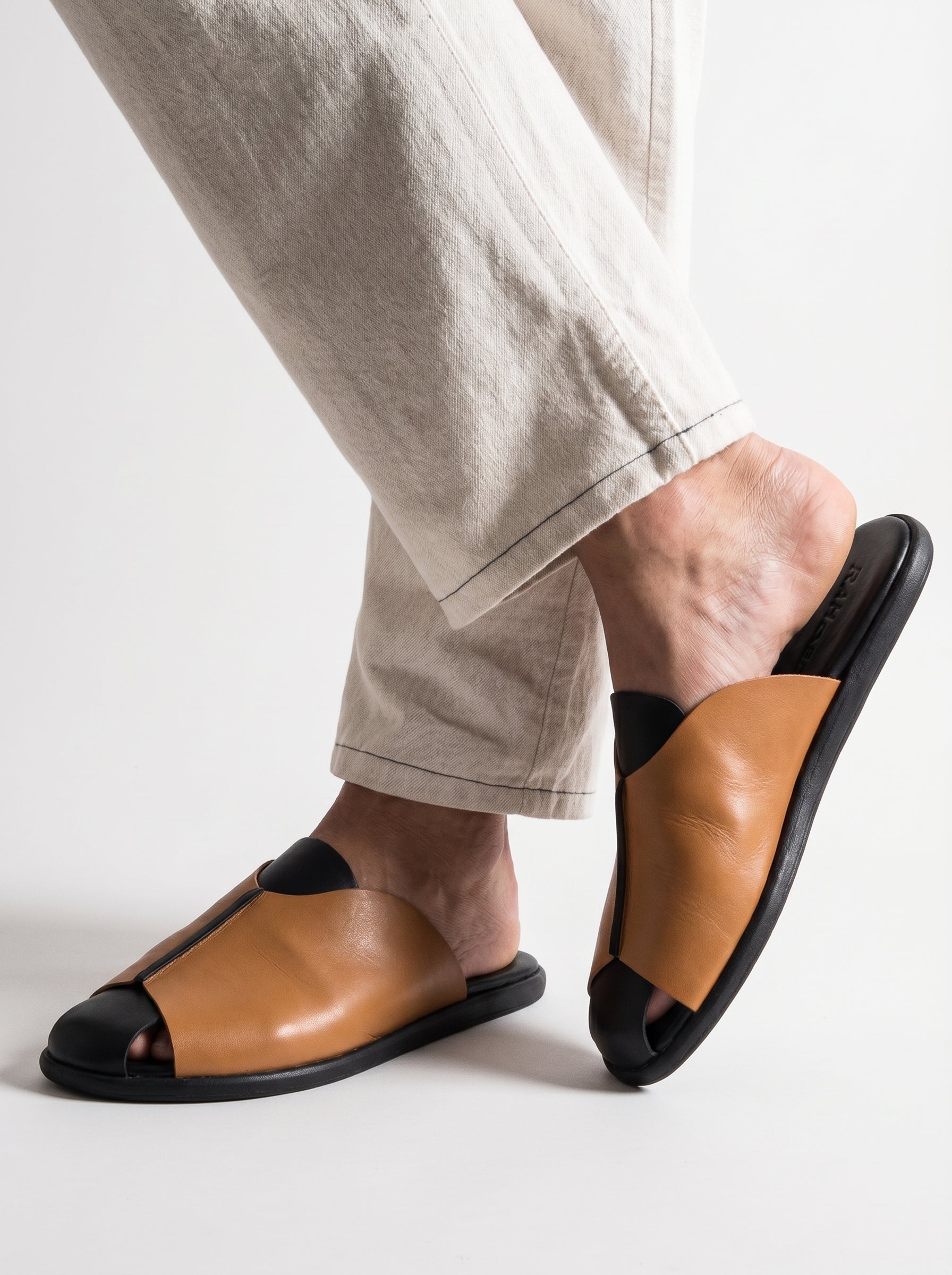 DualTone Leather Mule – BlackBole Edition - BlackBole