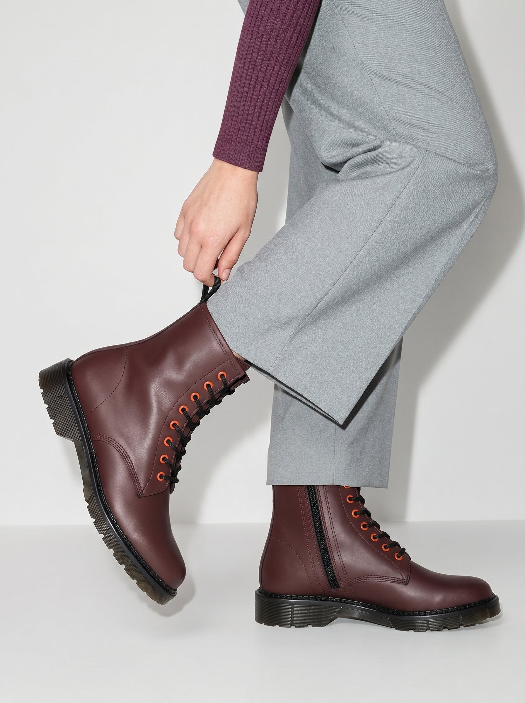 Genuine Leather High Ankle Boot For Women - BlackBole