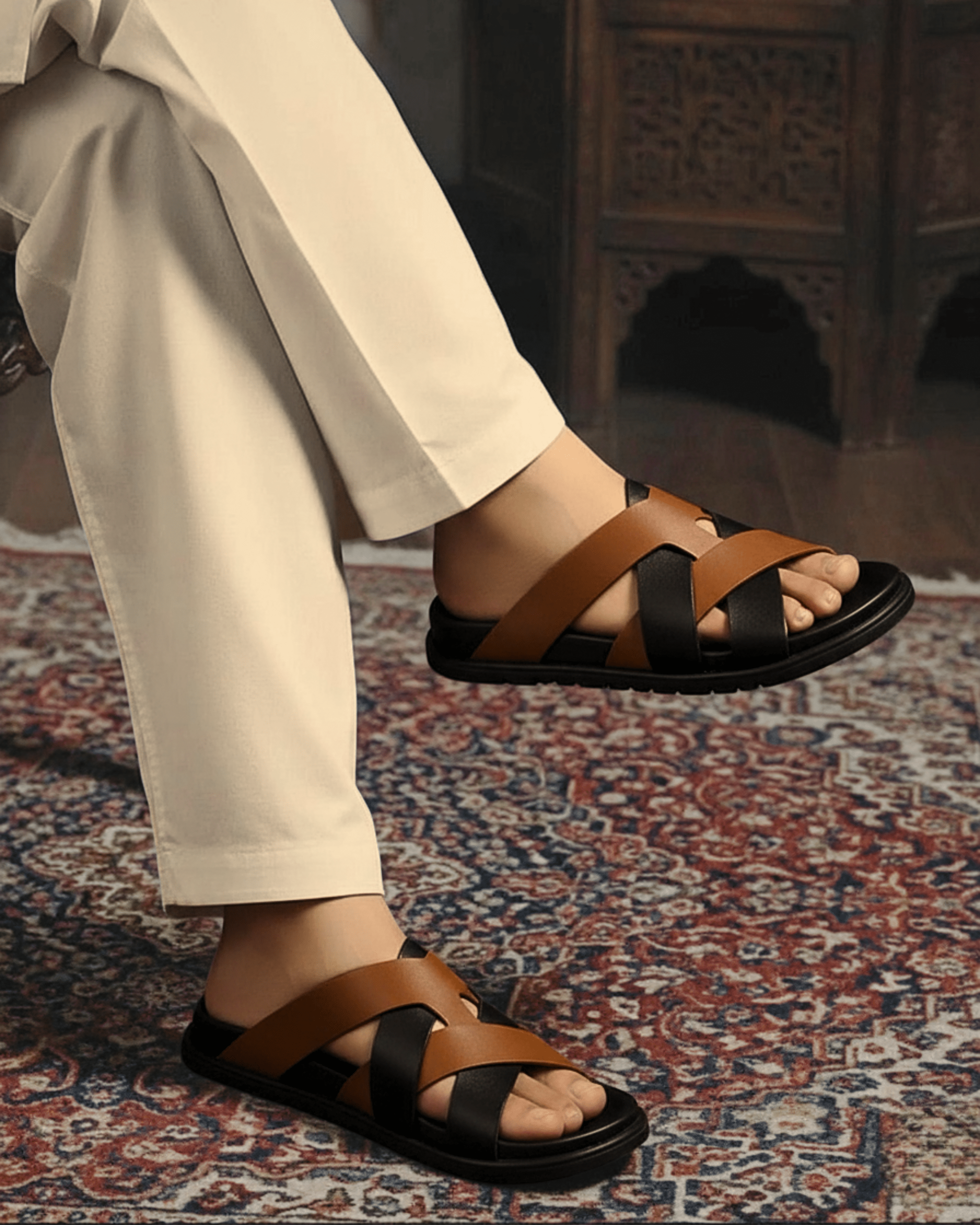 Kazimir Sandal - Genuine Leather BlackBole Edition - BlackBole