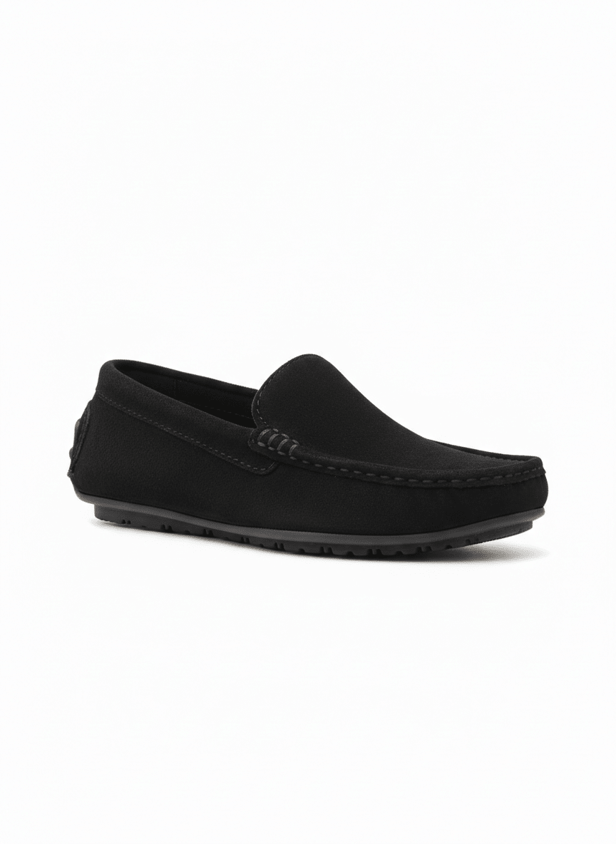 Men's Heritage Suede Leather Loafer - BB0701 - BlackBole