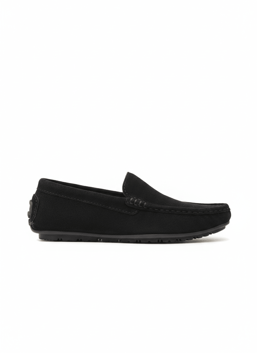 Men's Heritage Suede Leather Loafer - BB0701 - BlackBole