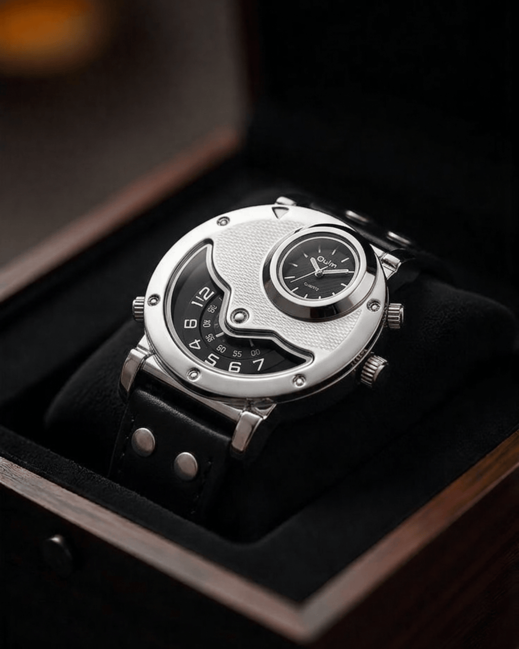 Mens Vintage Sports Wrist Water Resistant Watch - BlackBole