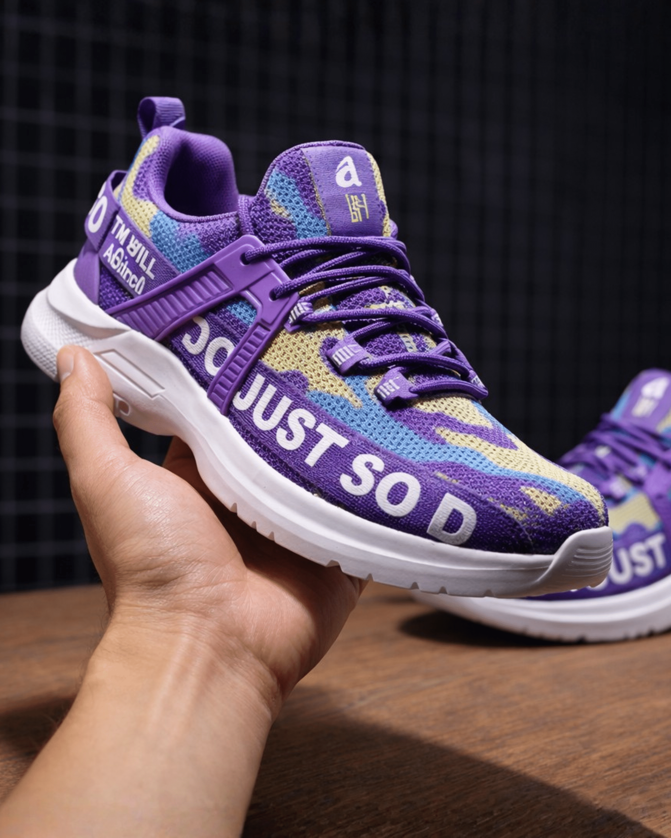 Neon Wave Lightweight Sneakers - BlackBole