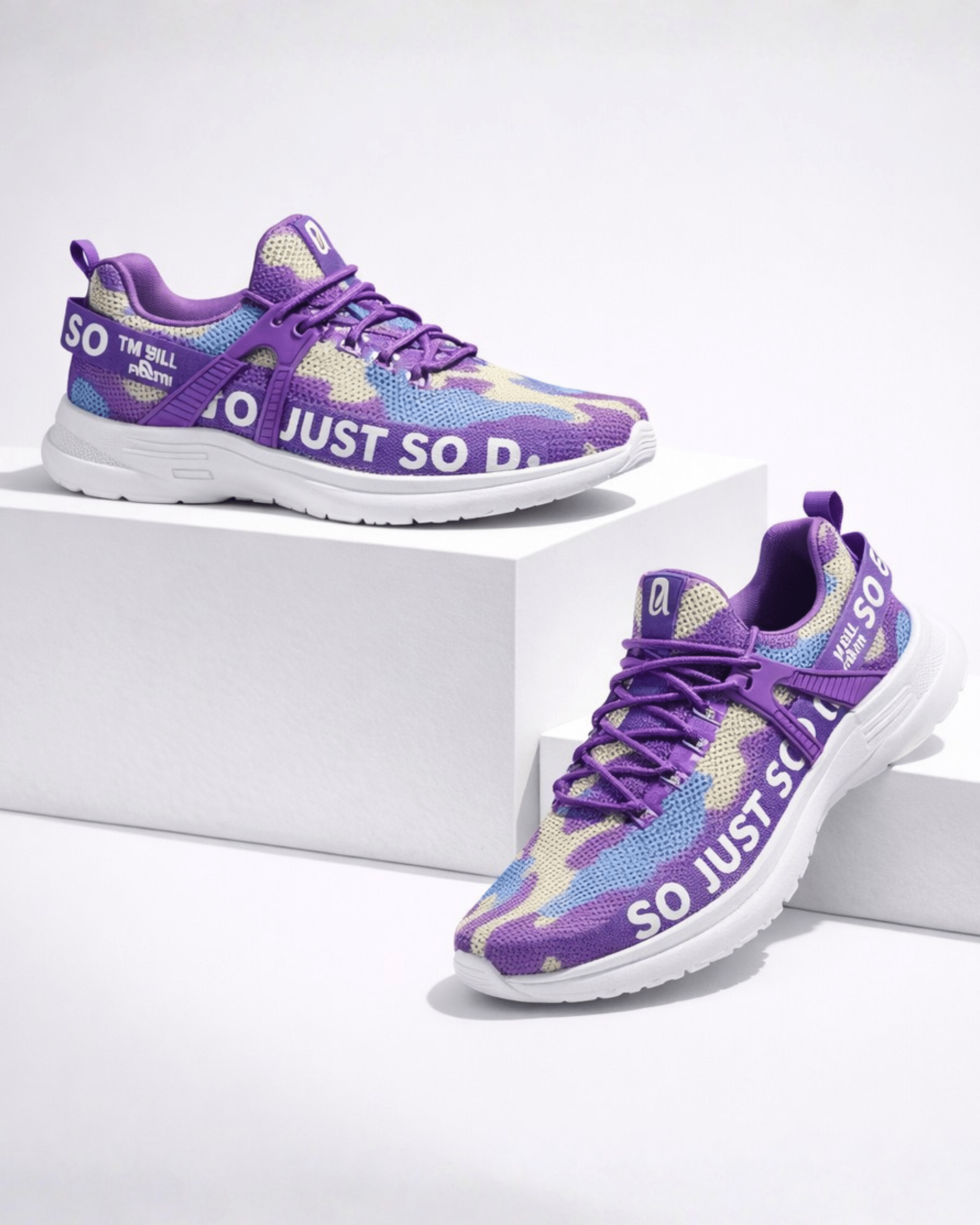 Neon Wave Lightweight Sneakers - BlackBole