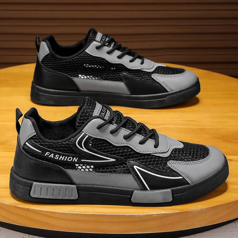 Campus Mesh Skate Sneaker in black grey