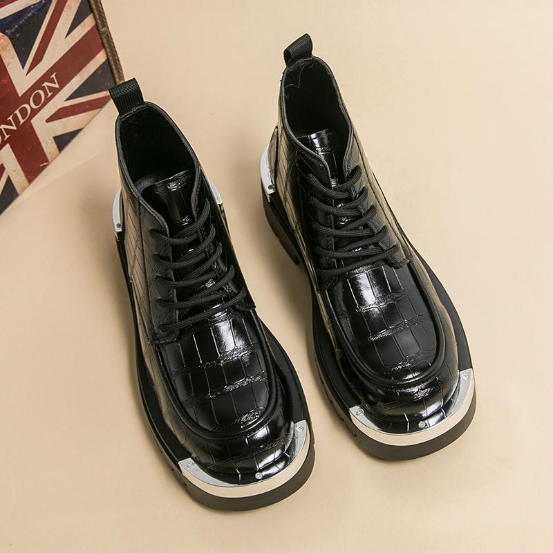 Croc Patent High-Top in black