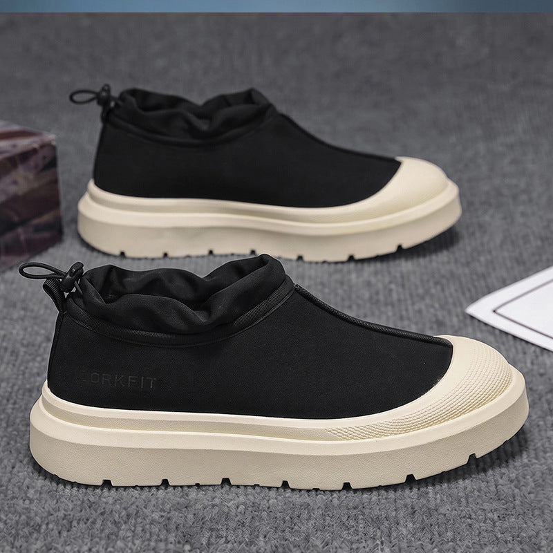 Mid-Top Canvas Slip-On in black