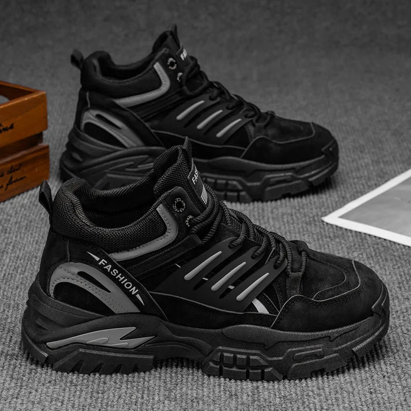 Trail Grip High-Top Sneaker in black