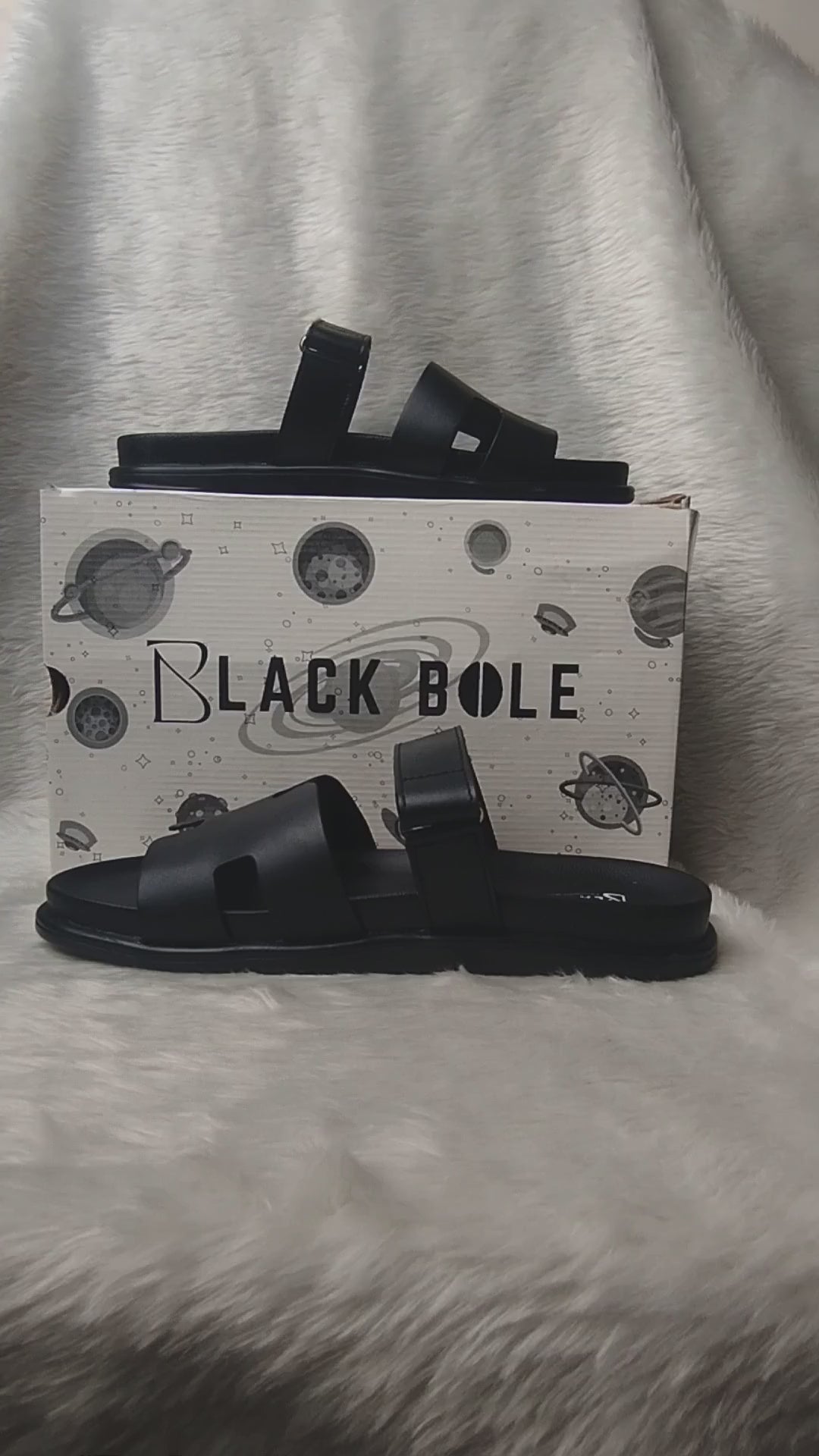 Men's Leather Sandal - BlackBoleXEasyStep Edition 1001