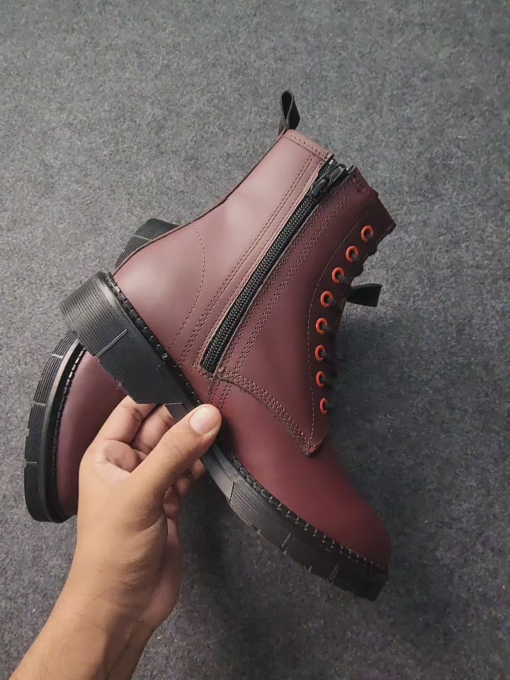 Genuine Leather High Ankle Boot For Women