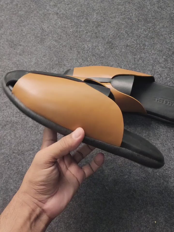 DualTone Leather Mule – BlackBole Edition