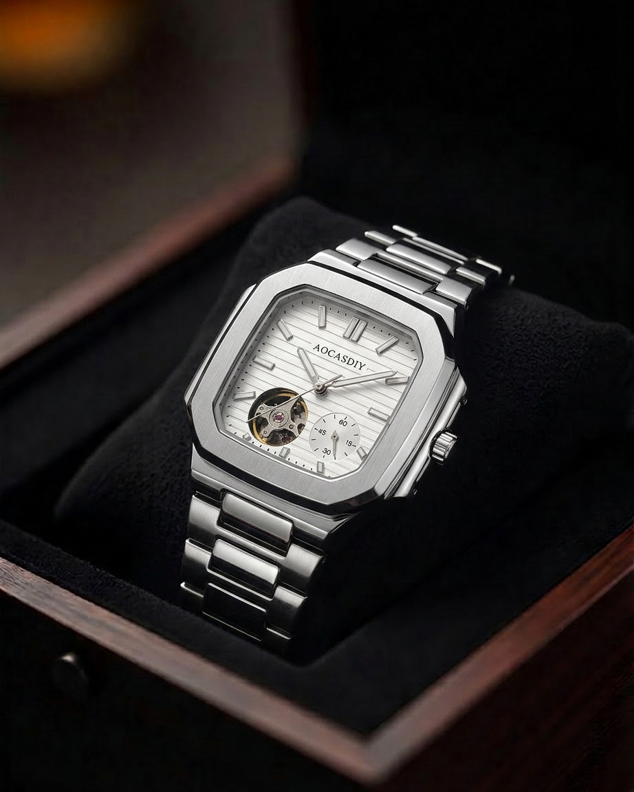 Silver Nautic Automatic Mechanical Watch
