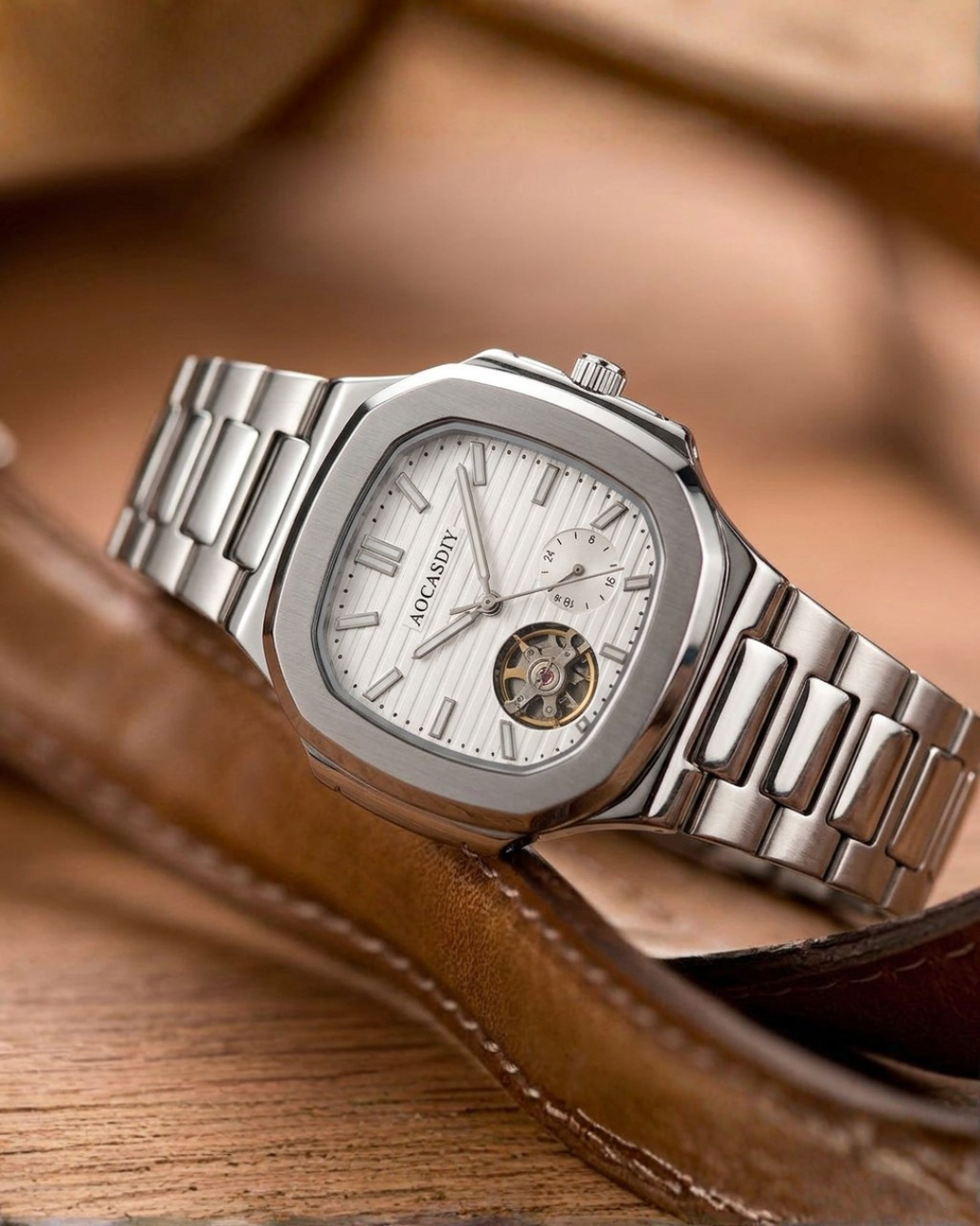 Silver Nautic Automatic Mechanical Watch