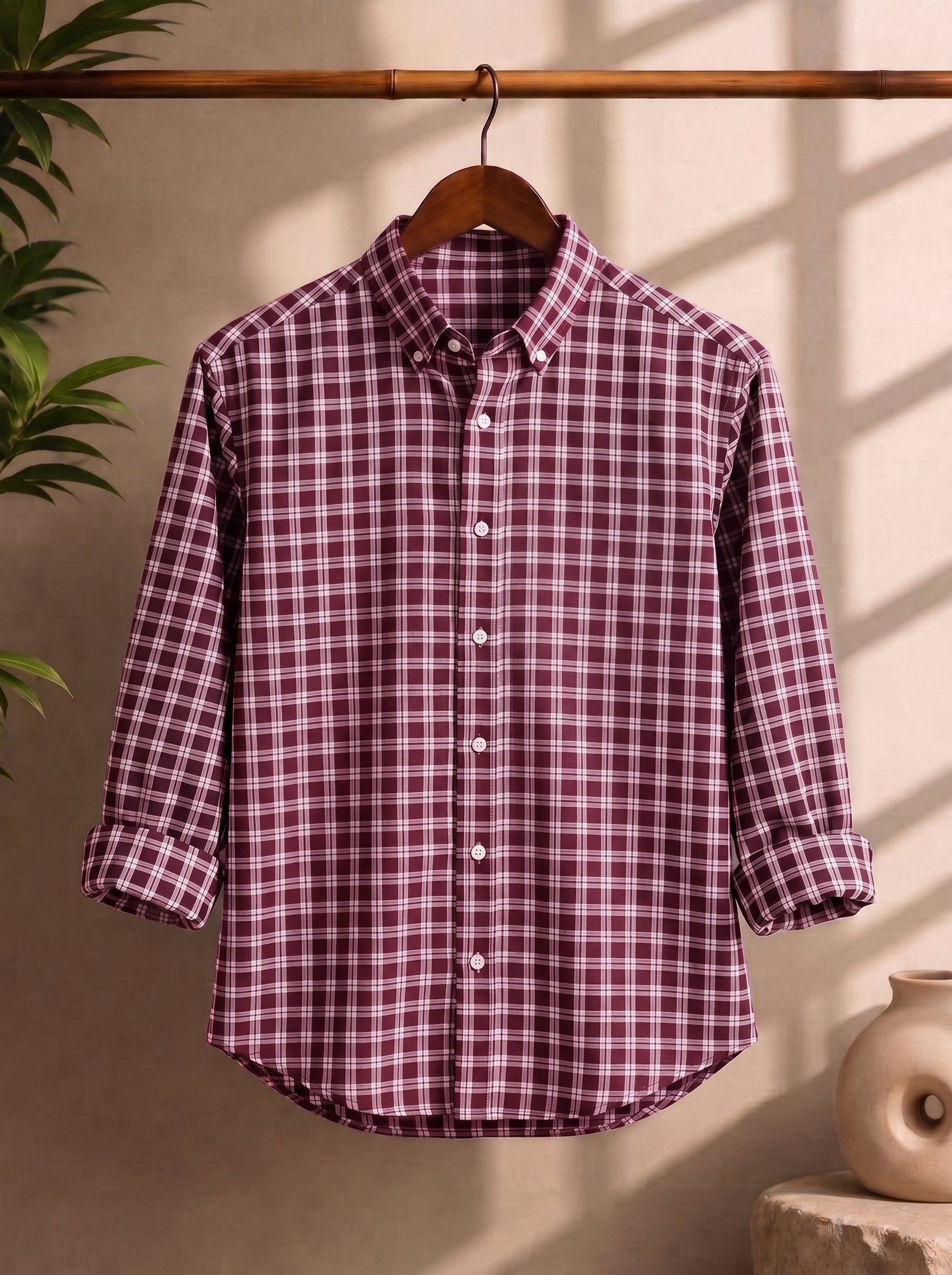 Merlot Heritage Check Shirt