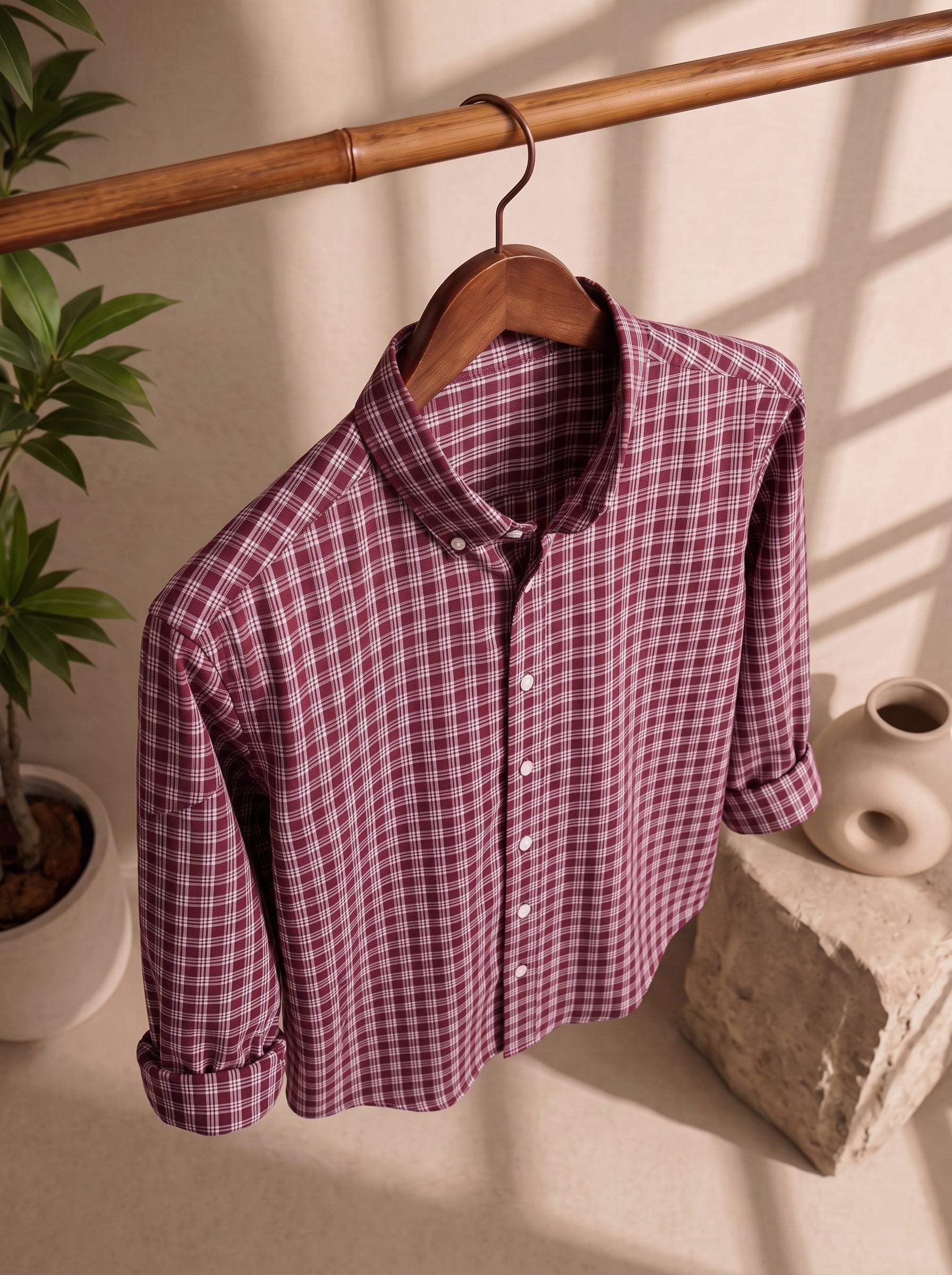 Merlot Heritage Check Shirt