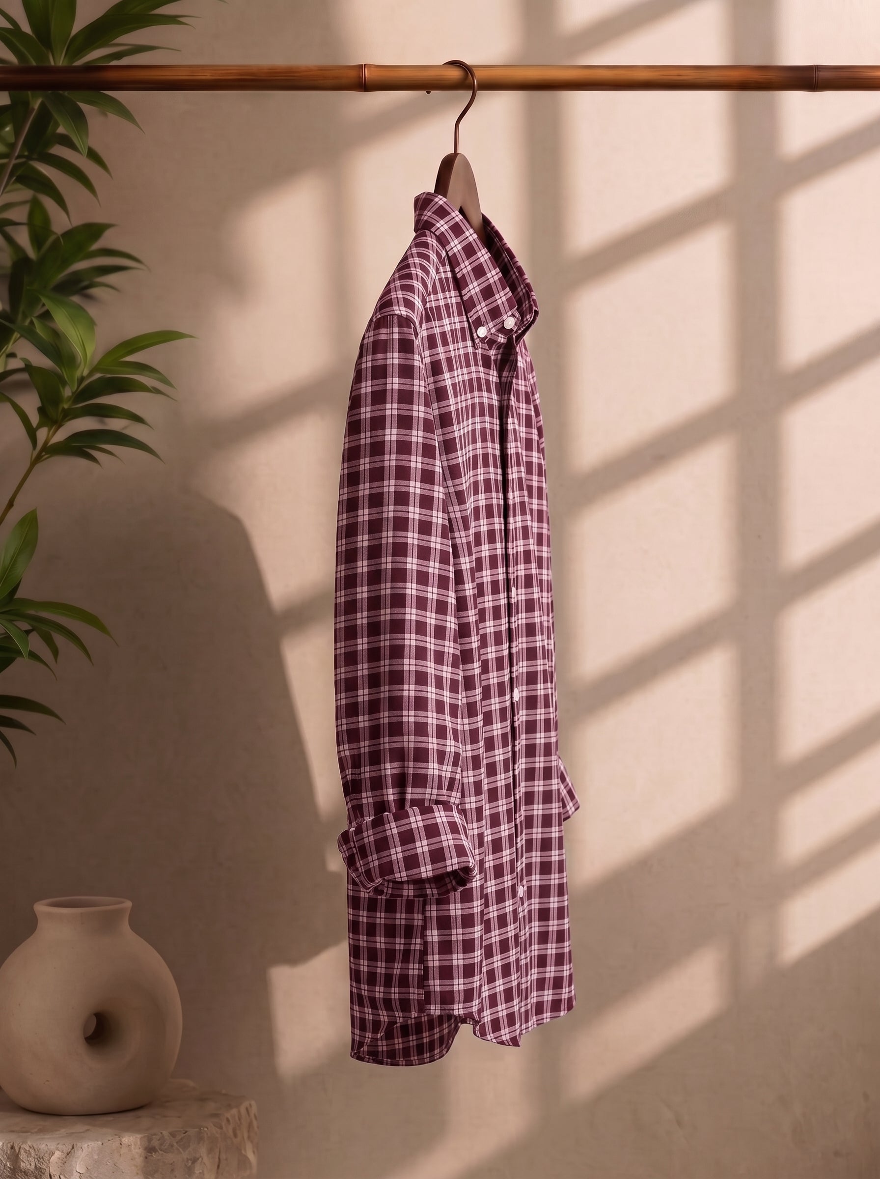 Merlot Heritage Check Shirt