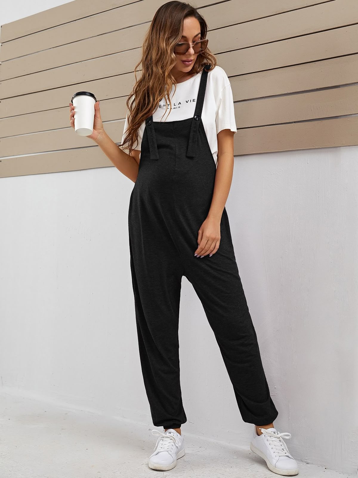 Signature Black Maternity Jumpsuit - BlackBole