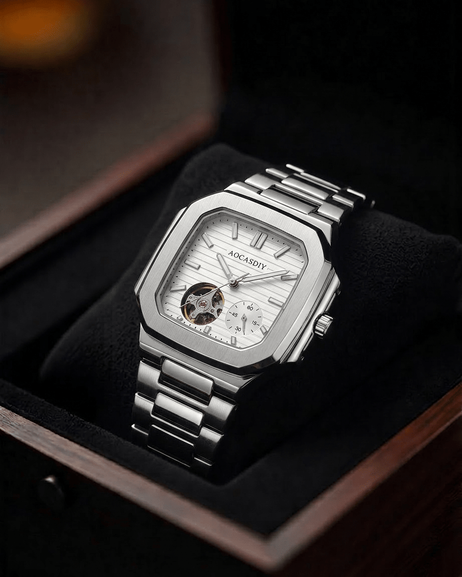 Silver Nautic Automatic Mechanical Watch - BlackBole