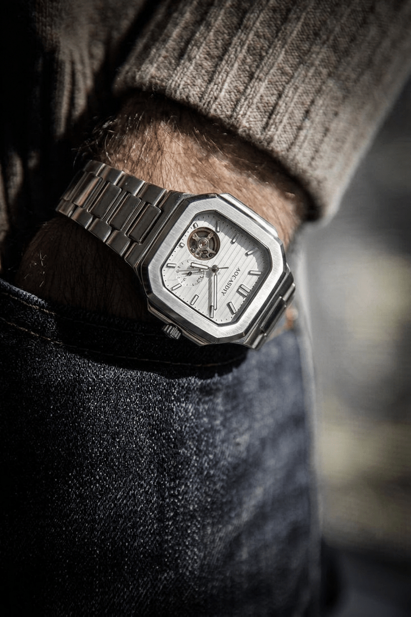 Silver Nautic Automatic Mechanical Watch - BlackBole