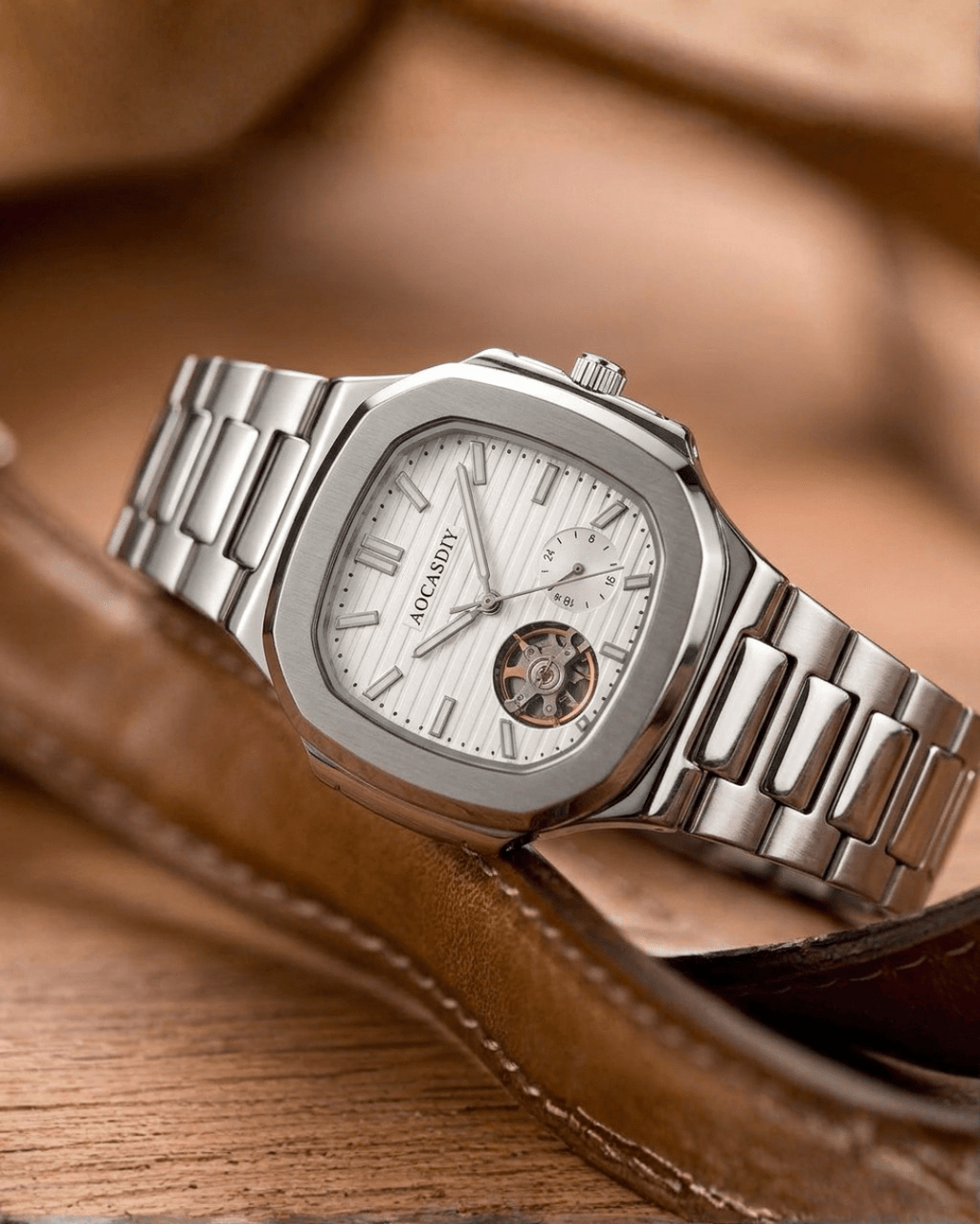 Silver Nautic Automatic Mechanical Watch - BlackBole