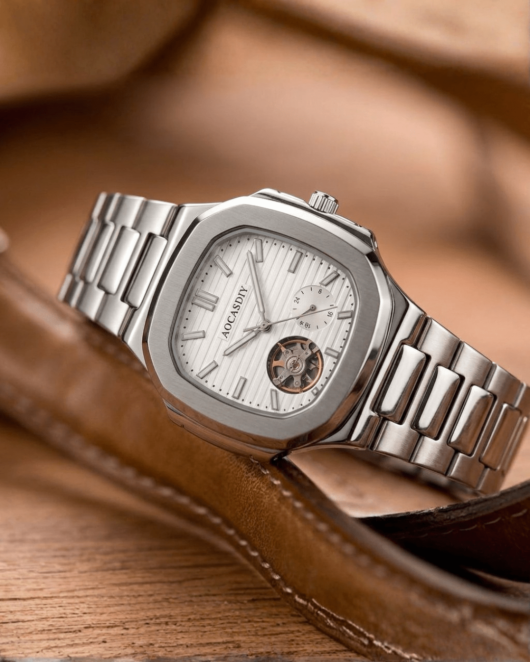 Silver Nautic Automatic Mechanical Watch - BlackBole