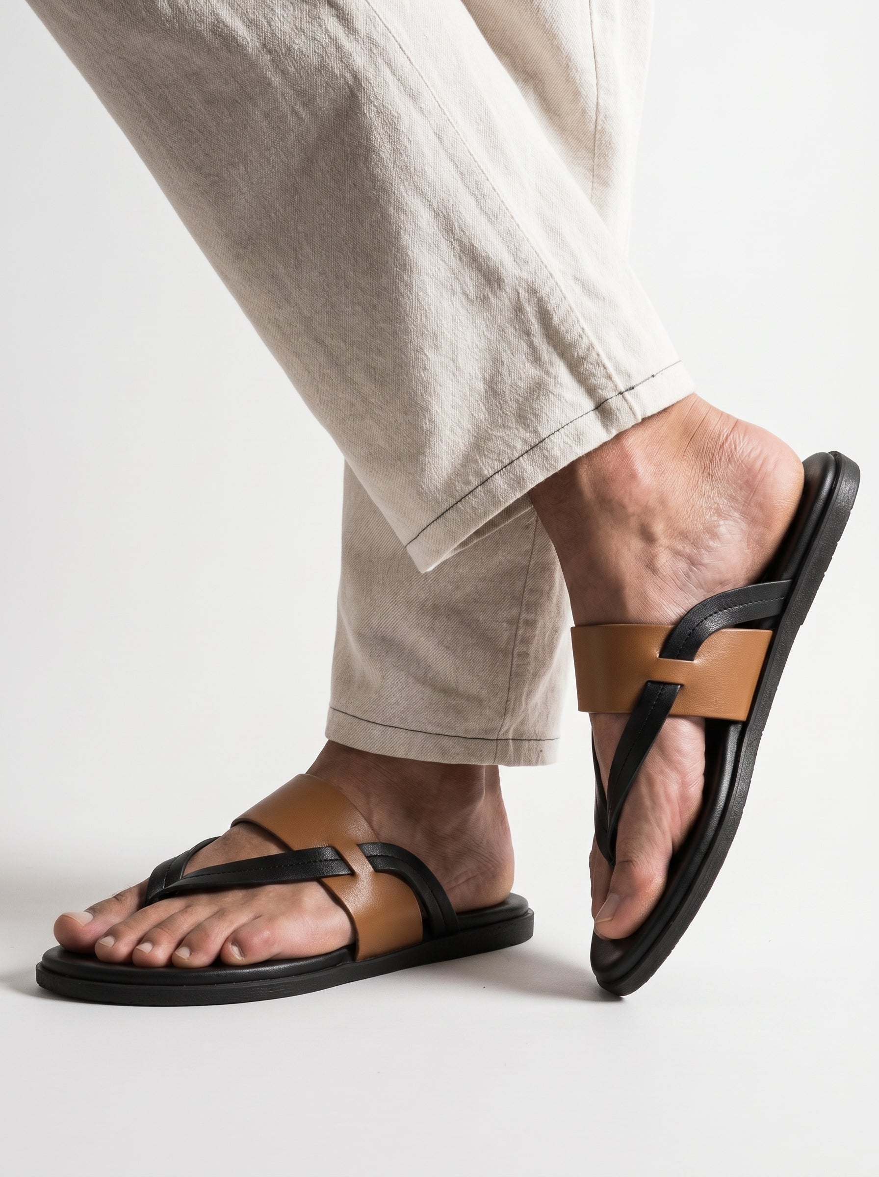Tuscan Crosby Square Leather Sandal – BlackBole Edition - BlackBole