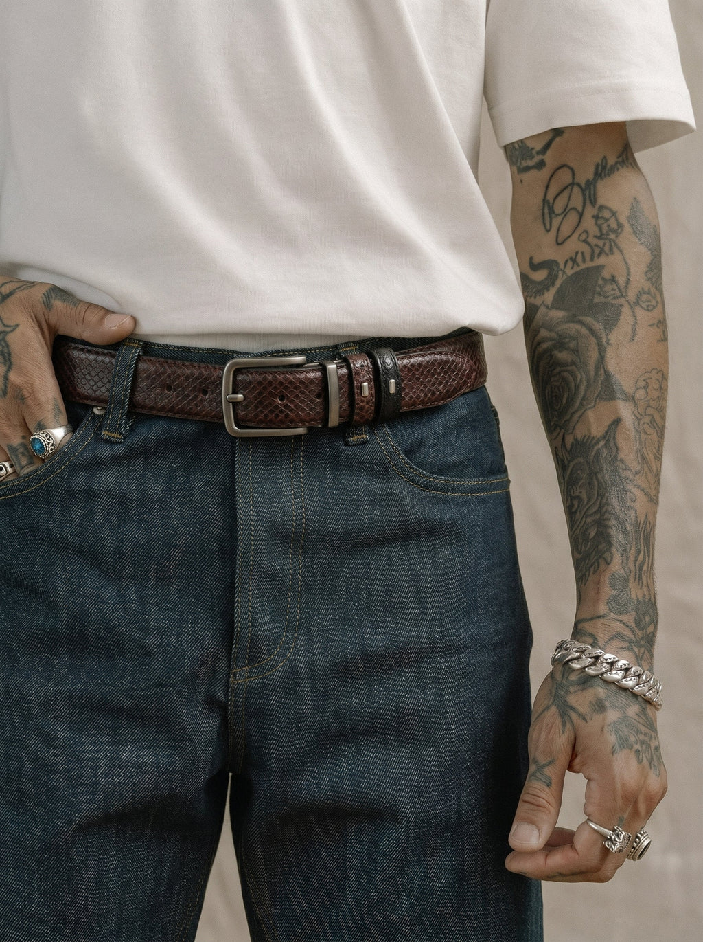 Vincero Duo Leather Belt - BB0785 - BlackBole