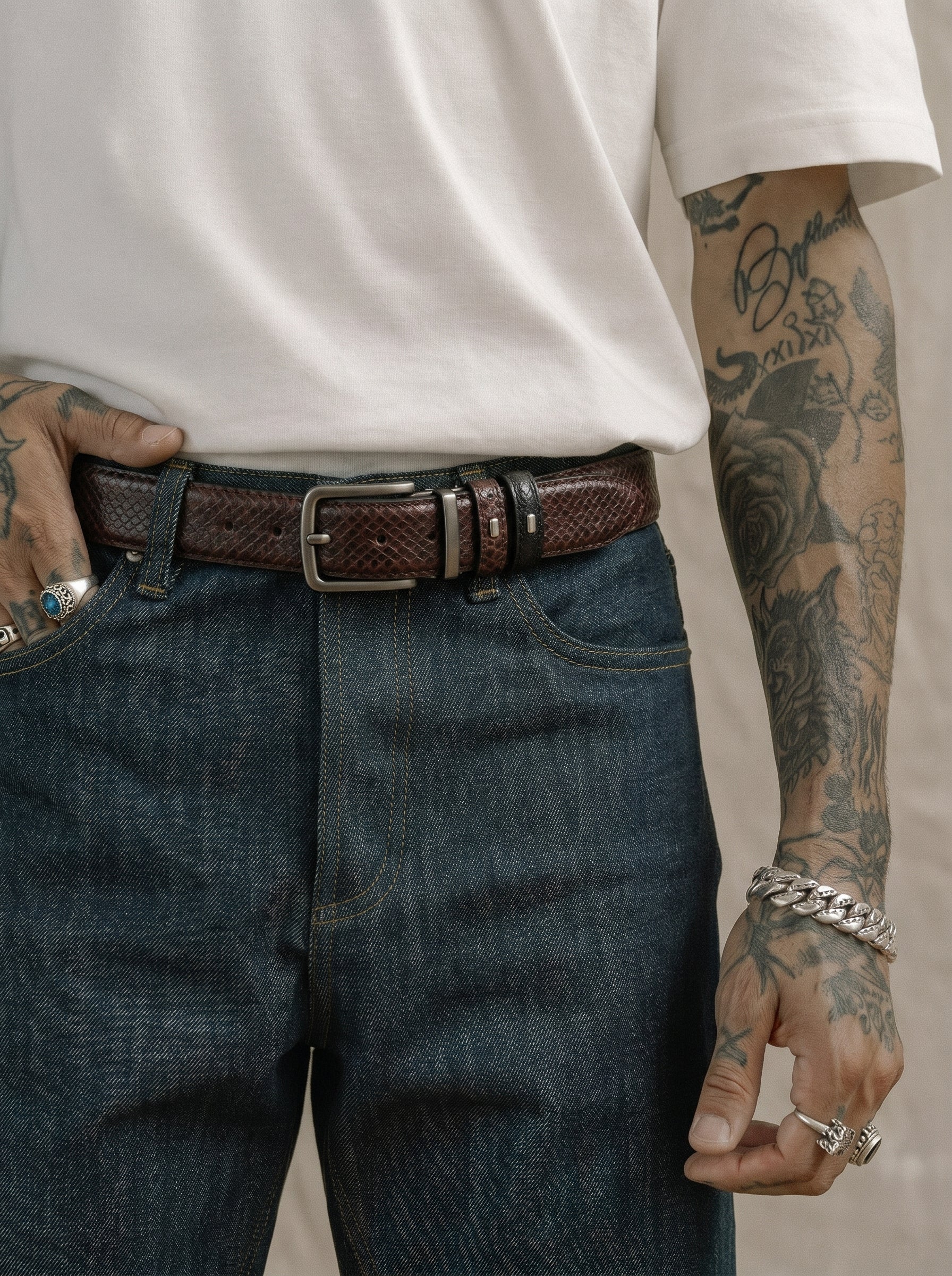 Vincero Duo Leather Belt - BB0785 - BlackBole
